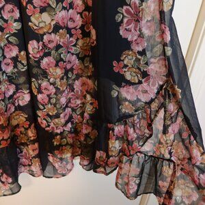 Maurice's Black Floral Midi Dress